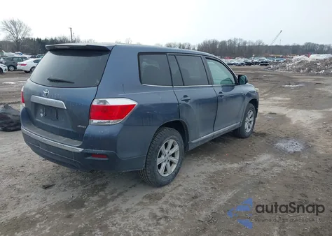 2013 Toyota Highlander Base V6 from USA, damaged, VIN 5TDBK3EH6DS199237